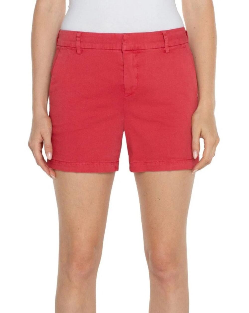 Liverpool Los Angeles Kelsey Trouser Shorts NWT - Sz 8, Berry Blossom
